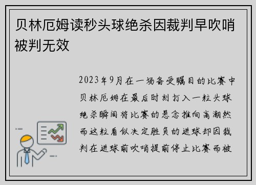 贝林厄姆读秒头球绝杀因裁判早吹哨被判无效